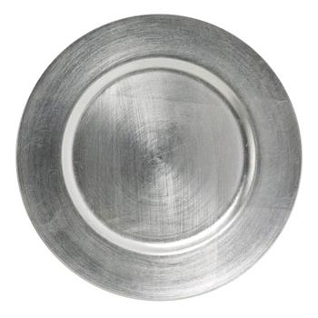 Rental store for Sous Assiette Argent Acrylique Silver Acrylic Charger in Montreal Quebec